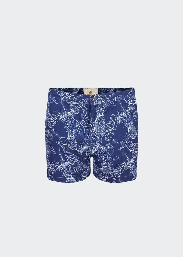 TROPICAL PINEAPPLE CHINO SHORTS BLUE