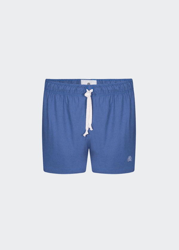 BLUE LINEN SHORT