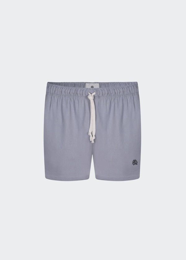 GRAY LINEN SHORT