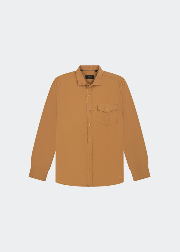 KHAKI LONG SLEEVE PRAGA SHIRT