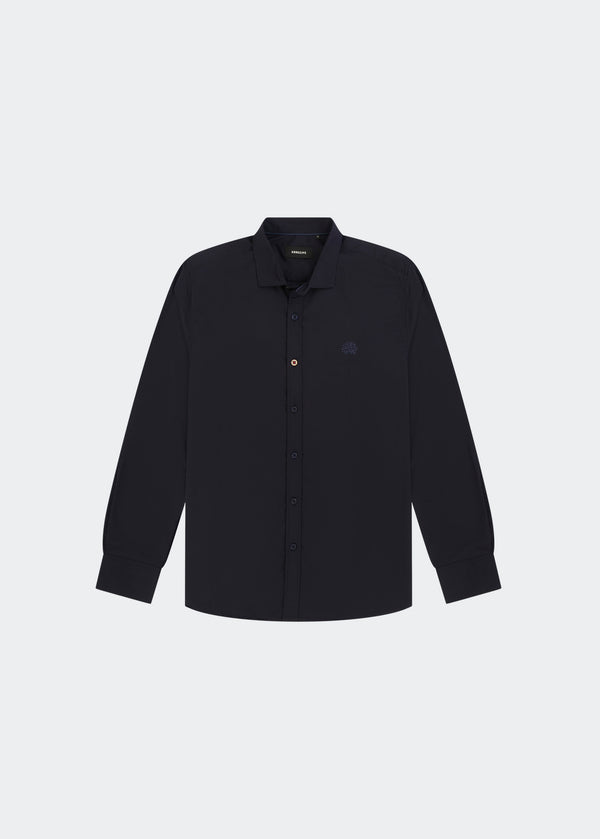 NAVY LONG SLEEVE BAMBU SHIRT