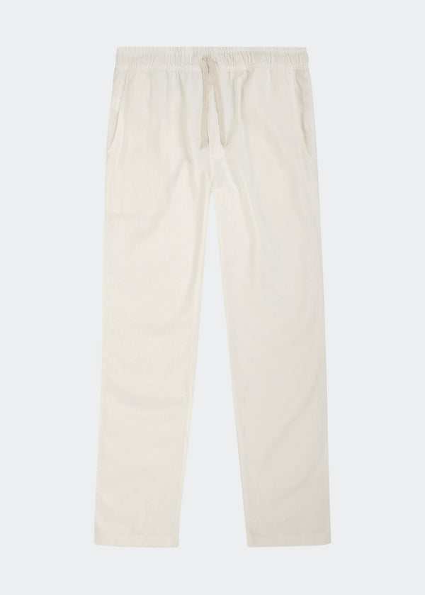 WHITE LINEN TROUSER