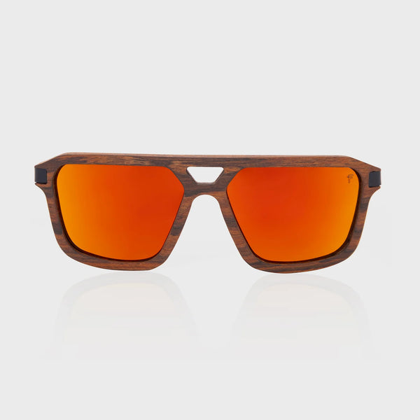 LEGEND TEAK WOOD RED SUNGLASSES