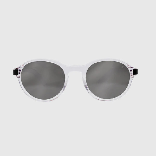 LINCOLN CLEAR ACETATE TEAK SILVER SUNGLASSES