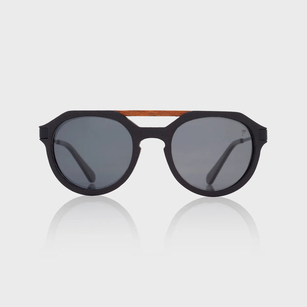 ORION WOOD BLACK SUNGLASSES